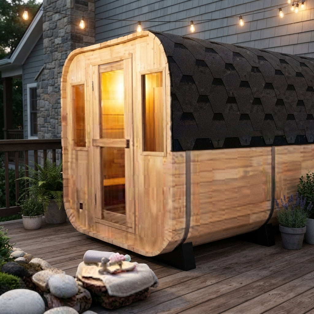 Yukon 6-Person Wood-Fired Barrel Sauna