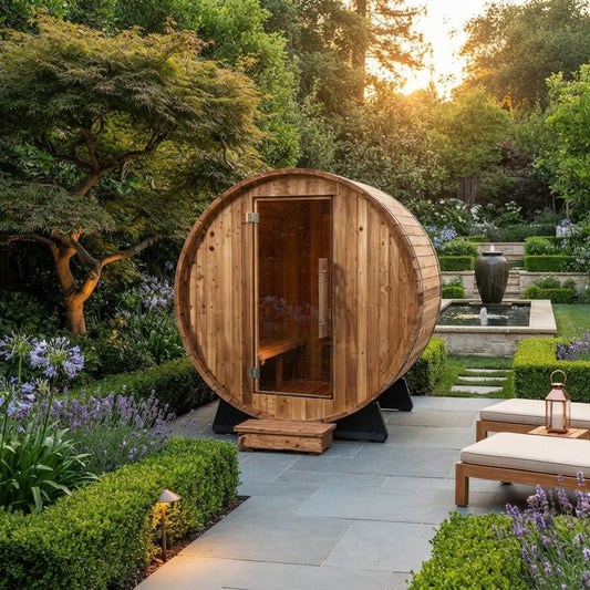 Cascade 4-Person Panoramic Barrel Sauna